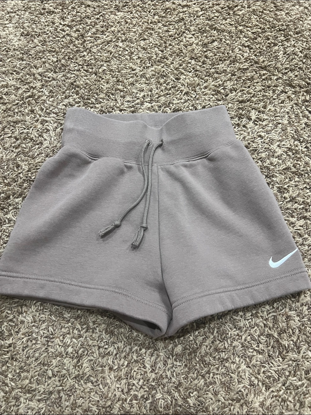 Nike Phoenix high rise fleece brown shorts sz XS